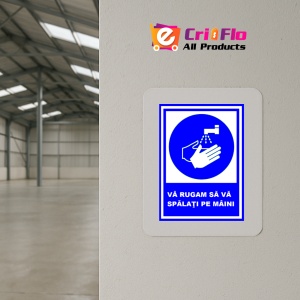 Indicator Va rugam sa va spalati pe maini, Sticker autocolant - Img 4