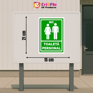 Indicator Verde toaleta personal, Sticker autocolant - Img 2