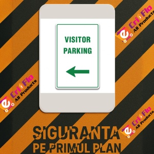 Indicator VISITOR PARKING LEFT SIGN, Sticker autocolant - Img 3