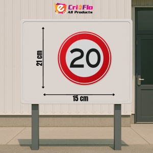 Indicator Viteza maxima 20 km, Sticker autocolant - Img 2