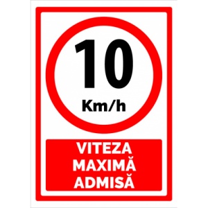 Indicator Viteza maxima admisa 5 km la ora, Sticker autocolant