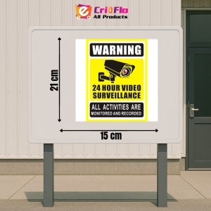 Indicator Warning 24 hour video surveillance, Sticker autocolant - Img 2