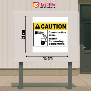 Indicator Watch For Moving Equipment Sign, Sticker autocolant - Img 2