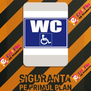 Indicator Wc pentru persoana cu handicap, Sticker autocolant - Img 3