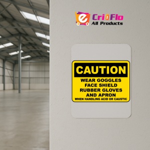 Indicator When Handling Acid or Caustic Sign, Sticker autocolant - Img 4
