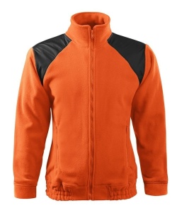 Jacheta casual fleece polar unisex de culoare portocaliu