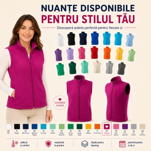 Jachetă Damă Unisex Polar Fleece cu Fermoar Malfini Next 518 – 280 g/m² - Img 7