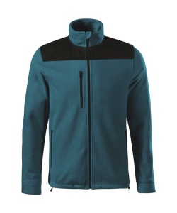 Jacheta calduroasa fleece polar unisex de culoare albastru petrol