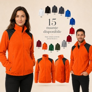 Jachetă Polar Fleece Unisex Damă Bărbat Malfini Hi-Q 506 – 360 g/m², Umeri Impermeabili - Img 10