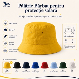 Pălărie Bărbat pentru protecție solară - 8 culori - Img 3