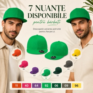 Șapcă Bărbat Unisex tip Snapback cu Cozoroc Drept, Reglabilă – RAP 6P 302 - Img 6