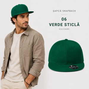 Șapcă Bărbat Unisex tip Snapback cu Cozoroc Drept, Reglabilă – RAP 6P 302 - Img 16