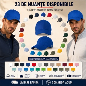 Șapcă Bărbați Sport din Bumbac, Reglabilă cu Cataramă și Cozoroc Curbat – 5P 307