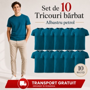 Set 10 tricouri bărbat Malfini Basic Clasic, 100% bumbac, regular fit, 48 culori, mărimi XS–5XL - Img 14