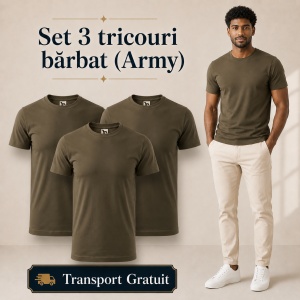 Set 3 Tricouri Bărbat Malfini, 100% Bumbac, 160 g/m², 48 Nuanțe, Mărimi XS–5XL, Transport Gratuit - Img 16