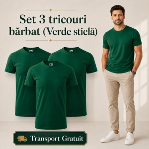 Set 3 Tricouri Bărbat Malfini, 100% Bumbac, 160 g/m², 48 Nuanțe, Mărimi XS–5XL, Transport Gratuit - Img 56