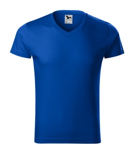 Set 3 tricouri bărbați Malfini Slim Fit V Neck 146, guler în V, 100% bumbac, 180 g/m², albastru marin, albastru regal și denim, mărimi S 3XL, transport gratuit - Img 6