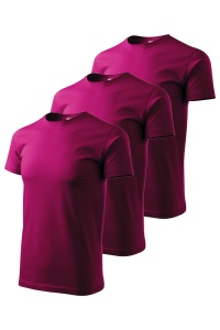 Set 3 tricouri de culoare rosu fucsie
