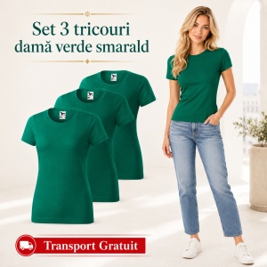 Set 3 tricouri damă, bumbac 100% | 35 de culori disponibile - 134 - Img 51