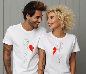 Set doua tricouri personalizate pentru cuplul perfect Tu esti jumatatea mea