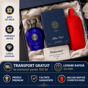 Set parfum Lattafa Blue Oud 100ml, parfum Arabesc, Unisex, Gentuta cosmetice - Img 3