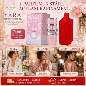 Set parfum Lattafa Yara Concentrated Oil 20ml, parfum Arabesc, Femei, Gentuta cosmetice - Img 7