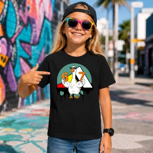 Tricou 67 Six Seven Gasca Alba Stil Urban Logo Street Art, din bumbac 100%, tricou negru, Copii | Dama | Barbat - Img 7