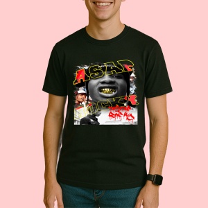 Tricou A$AP Rocky - Gold Teeth Style 1, muzica Hip-Hop / Rap, Dama | Barbat | Copii, Culoare Negru