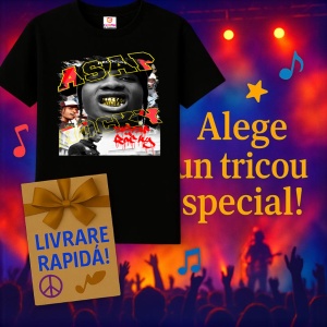 Tricou A$AP Rocky - Gold Teeth Style 1, muzica Hip-Hop / Rap, Dama | Barbat | Copii, Culoare Negru - Img 11