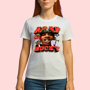 Tricou A$AP Rocky - Gold Teeth Style 2, muzica Hip-Hop / Rap, Dama | Barbat | Copii