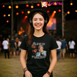 Tricou A$AP Rocky - Group Portrait, muzica Hip-Hop / Rap, Dama | Barbat | Copii, Culoare Negru - Img 5
