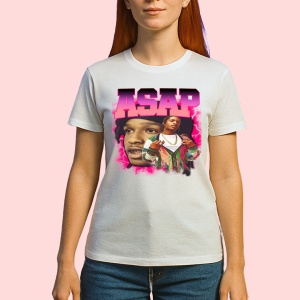 Tricou A$AP Rocky - Pink Glow, muzica Hip-Hop / Rap, Dama | Barbat | Copii