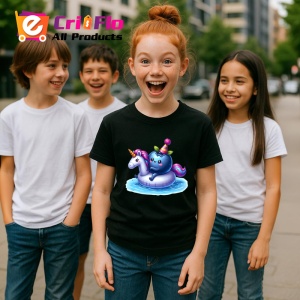 Tricou Afine amuzant de vara in poney, Fructe, Copii | Dama, culoare negru - Img 5