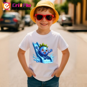 Tricou Afine amuzant de vara pe topogan, Fructe, Copii | Dama - Img 3
