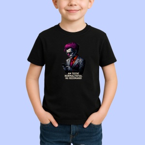 Tricou Am testat normalitatea, nu recomand, Copii | Dama | Barbat , tricou negru - Img 2