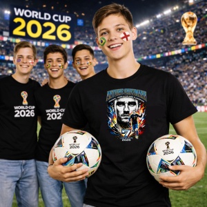 Tricou Antoine Griezmann France World Cup Fifa 2026, din bumbac 100%, tricou negru, Copii | Dama | Barbat - Img 7