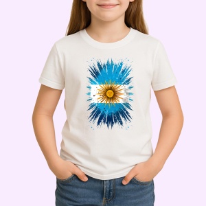 Tricou Argentina Steag Splash Art, Copii | Dama | Barbat - Img 3
