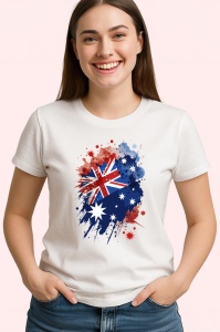Tricou Australia Steag Splash Art, Copii | Dama | Barbat