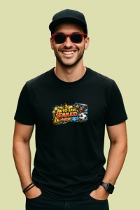 Tricou Auto Save Failed Mesaj Amuzant Gaming Eroare, din bumbac 100%, tricou negru Copii | Dama | Barbat - Img 3