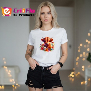 Tricou baby cow with daisies, vitel printre margarete, Copii | Dama | Barbat - Img 10