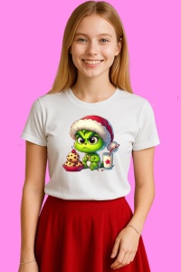 Tricou Baby Grinch Cocoa Pajamas, din bumbac 100%, tricou alb, Copii | Dama | Barbat - Img 3