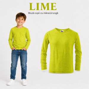 Tricou Băieți Mânecă Lungă din Bumbac 100% bluza simpla copii - Img 15