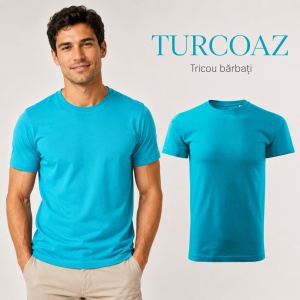 Tricou Bărbat Basic Free, 100% Bumbac, Guler Rotund, Croială Tubulară, S–3XL, 18 Culori - Img 26