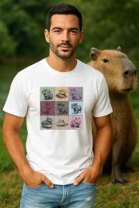 Tricou Barbat CapyBara - Colaj amuzant - Img 4