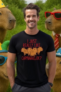 Tricou Barbat CapyBara - Doar imi place capybara, ok? - Img 4