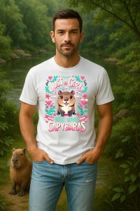 Tricou Barbat CapyBara - Doar o fetita care iubeste capybara - Img 2