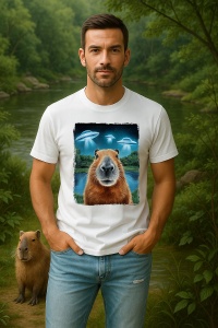 Tricou Barbat CapyBara - Selfie cu UFO - Img 2