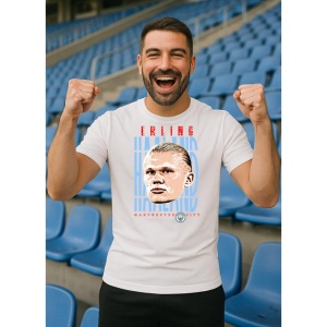 Tricou Barbat cu Fotbalistul Erling Braut Haaland - Manchester City - Img 7