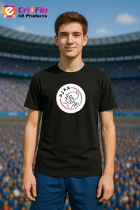 Tricou barbat cu logo stema Ajax Amsterdam , din bumbac 100% - Img 4
