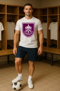 Tricou barbat cu logo stema Burnley Anglia , din bumbac 100% - Img 9